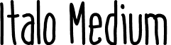 Italo Medium font - Italo_Medium.ttf