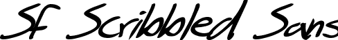 SF Scribbled Sans font - SF Scribbled Sans Bold Italic.ttf