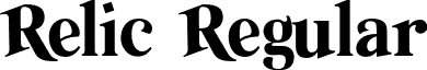 Relic Regular font - Relic-Regular.otf