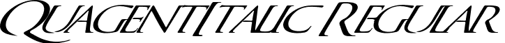 QuagentItalic Regular font - Quagent-Italic.ttf