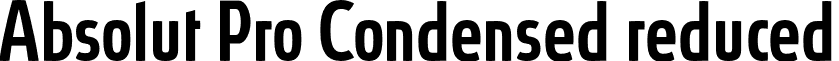Absolut Pro Condensed reduced font - Absolut_Pro_MediumCondensed.otf
