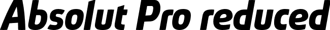 Absolut Pro reduced font - Absolut_Pro_Bold_Italic_reduced.otf