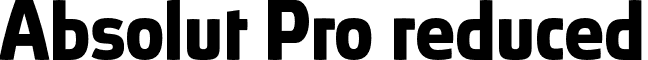 Absolut Pro reduced font - Absolut_Pro_Bold_reduced.otf