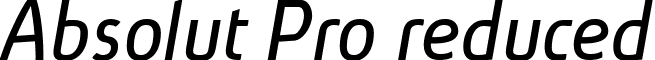 Absolut Pro reduced font - Absolut_Pro_Italic_reduced.ttf