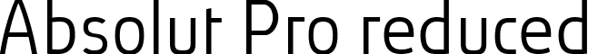 Absolut Pro reduced font - Absolut_Pro_Light_reduced.ttf