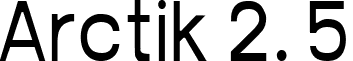 Arctik 2. 5 font - Arctik 2.5.ttf