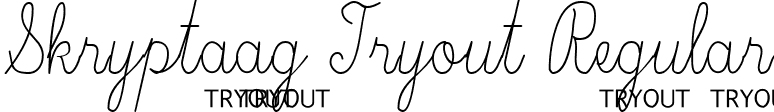 Skryptaag Tryout Regular font - skryt.ttf