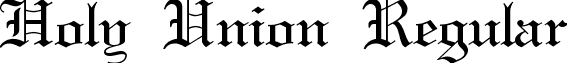 Holy Union Regular font - holyuni.ttf