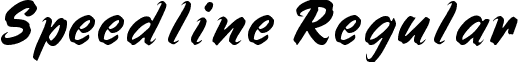 Speedline Regular font - Speedlin.ttf