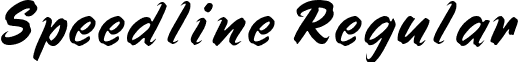 Speedline Regular font - Speedline.ttf