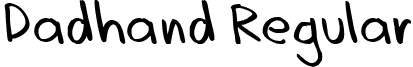 Dadhand Regular font - dadha___.ttf