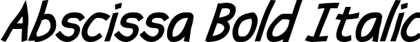 Abscissa Bold Italic font - abscissabolditalic.ttf