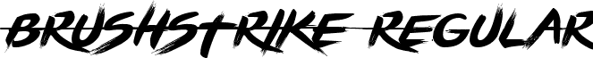 BRUSHSTRIKE Regular font - Brushstrike trial.ttf