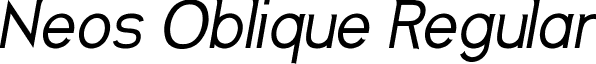 Neos Oblique Regular font - Neos-Oblique.ttf