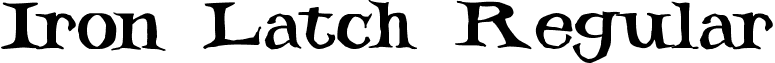 Iron Latch Regular font - Iron Latch.TTF