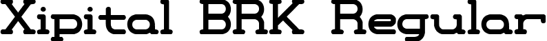 Xipital BRK Regular font - xipital.ttf