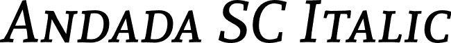 Andada SC Italic font - AndadaSC-Italic.otf