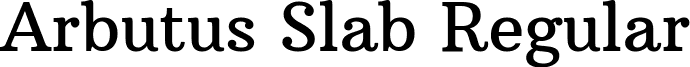 Arbutus Slab Regular font - ArbutusSlab-Regular.ttf