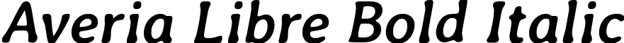 Averia Libre Bold Italic font - AveriaLibre-BoldItalic.ttf