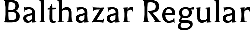 Balthazar Regular font - Balthazar-Regular.ttf