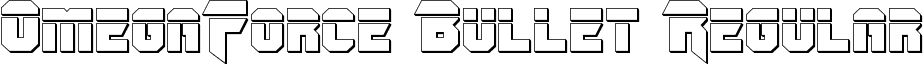 OmegaForce Bullet Regular font - omegaforcebullet1_2.ttf