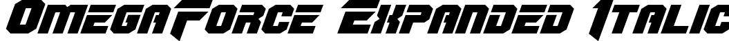 OmegaForce Expanded Italic font - omegaforceexpandital1_2.ttf