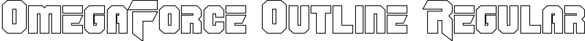 OmegaForce Outline Regular font - omegaforceout1_2.ttf