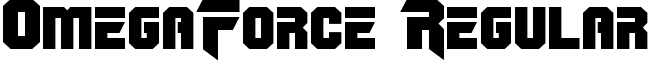 OmegaForce Regular font - omegaforce1_2.ttf