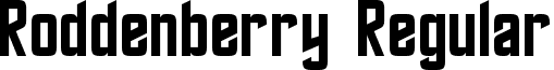 Roddenberry Regular font - Roddenberry.ttf