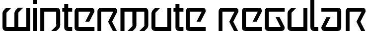 Wintermute Regular font - wintermu.ttf