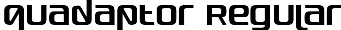 Quadaptor Regular font - quadaptor.ttf