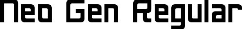 Neo Gen Regular font - NeoGen.ttf
