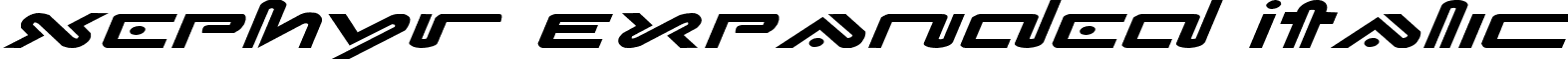 Xephyr Expanded Italic font - Xephei.ttf