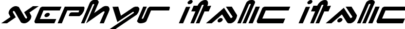 Xephyr Italic Italic font - Xephi.ttf