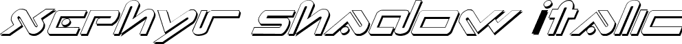 Xephyr Shadow Italic font - Xephsi.ttf