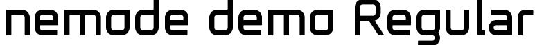 nemode demo Regular font - demo-ne.ttf