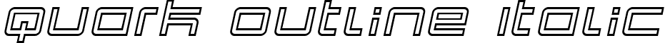 Quark Outline Italic font - Quarkoi.ttf
