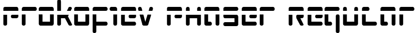 Prokofiev Phaser Regular font - prokofievph.ttf