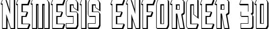 Nemesis Enforcer 3D font - nemenforcer3d.ttf