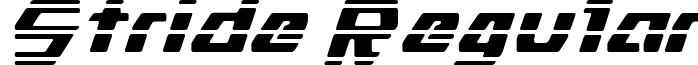 Stride Regular font - Stride.ttf