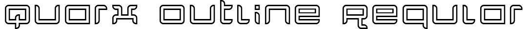 Quarx Outline Regular font - Quarxo.ttf