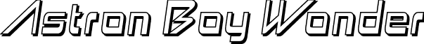 Astron Boy Wonder font - AstronBoyWonder.ttf