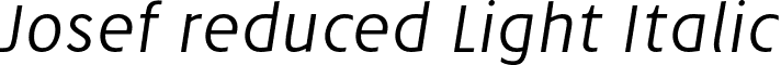 Josef reduced Light Italic font - Josef_reduced_LightItalic.otf