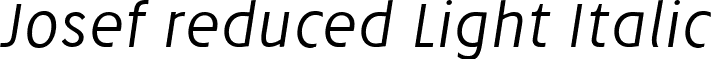 Josef reduced Light Italic font - Josef_reduced_LightItalic.ttf