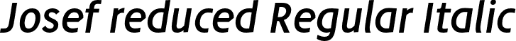 Josef reduced Regular Italic font - Josef_reduced-RegularItalic.otf