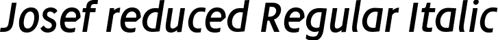 Josef reduced Regular Italic font - Josef_reduced-RegularItalic.ttf