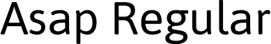 Asap Regular font - Asap-Regular.ttf