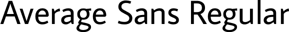 Average Sans Regular font - AverageSans-Regular.ttf