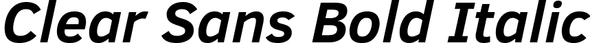 Clear Sans Bold Italic font - ClearSans-BoldItalic.ttf
