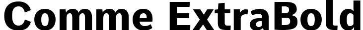 Comme ExtraBold font - Comme-ExtraBold.ttf
